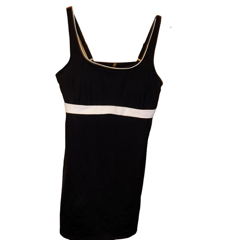 Lands’End black/white swim dress plus size 16 bathing suit